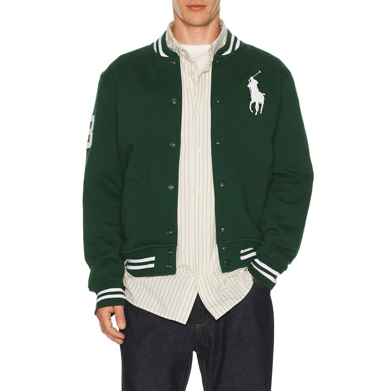POLO RALPH LAUREN Fleece Big Pony Baseball Jacket (S)