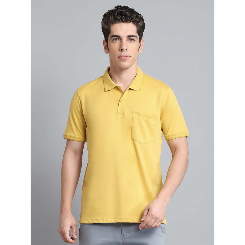 10414 Mustard Polo Neck T-Shirt