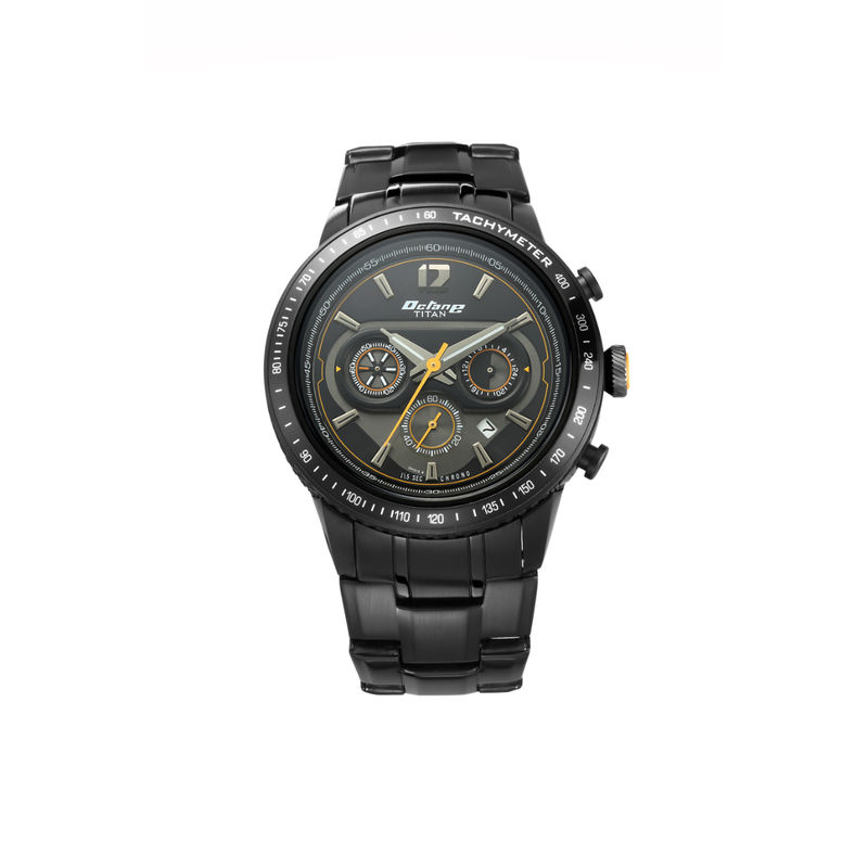 Titan octane black metal watch 2025