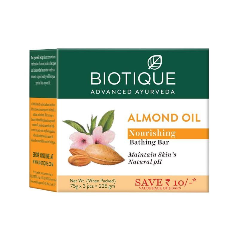 Biotique Bio Almond Oil Nourishing Body Soap Save Rs.10 (Pack of 3
