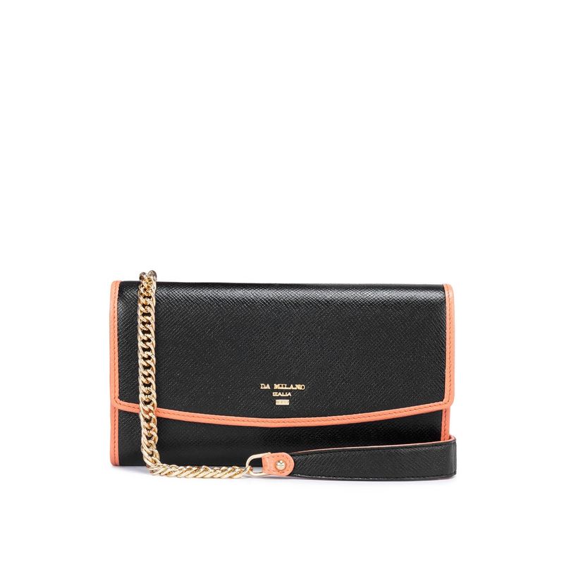 Buy Da Milano Genuine Leather Black Ladies Sling Bag Online