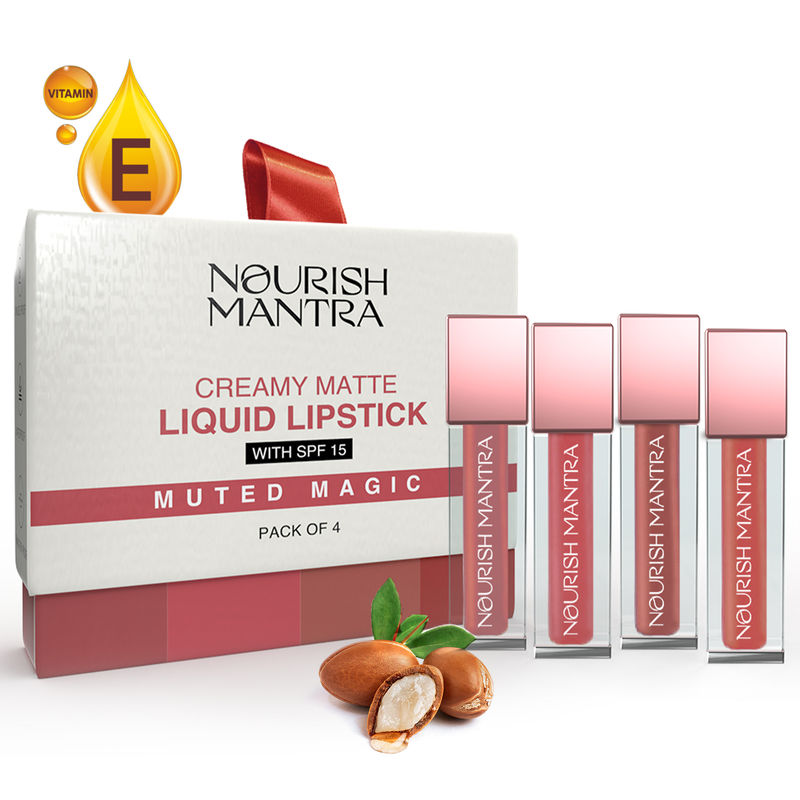 Nourish Mantra’s Muted Magic Creamy Matte Liquid Lipstick with SPF & Long Lasting Stay
