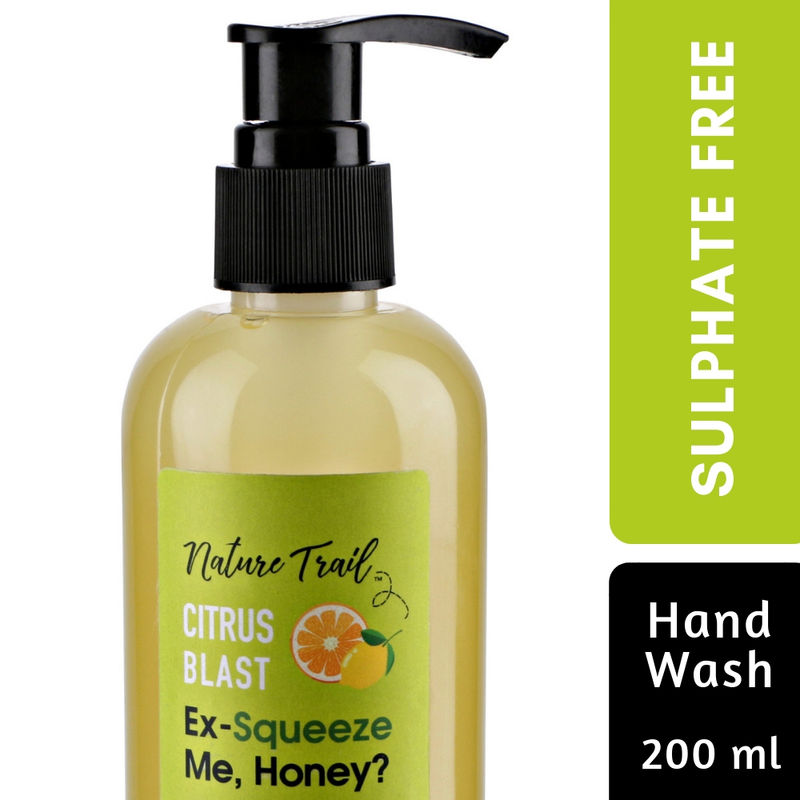 Nature Trail Citrus Blast All Natural,Olive Oil Based,No Sulphate & Paraben Handwash