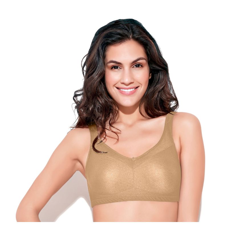 Enamor FB12 Smooth Super Lift Full Support Bra - Non-Padded Wirefree Full Coverage - Buff - FB12