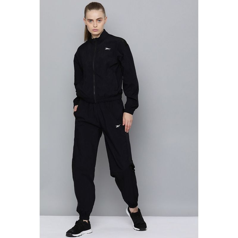 Reebok Womens Black Rie Solid Tracksuit (Set of 2) (L)