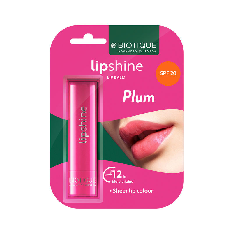 Biotique Lipshine Lip Balm SPF 20 - Plum