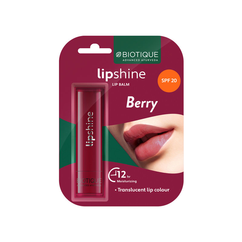 Biotique Lipshine Lip Balm SPF 20 - Berry