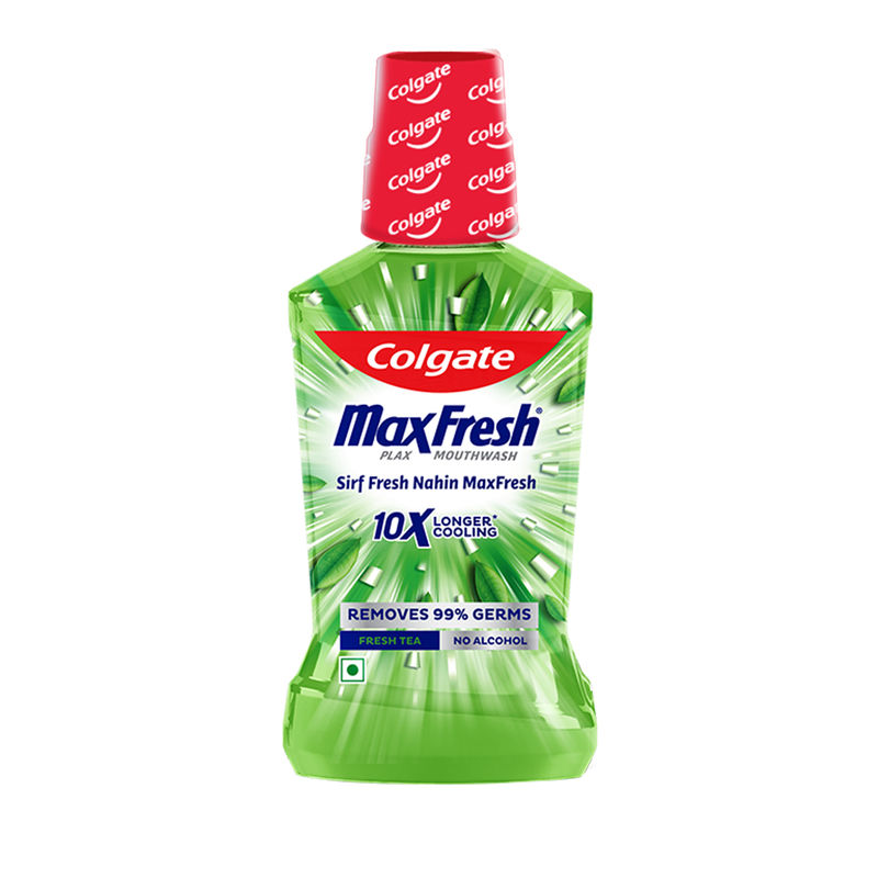 Colgate Maxfresh Plax Antibacterial Mouthwash, Fresh Tea