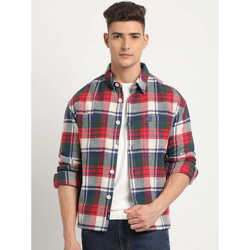 THE BEAR HOUSE Mens Multi-Coloured Checked Shacket (2XL)