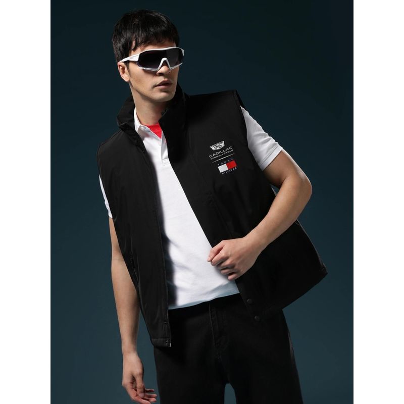 Tommy Hilfiger F1 Cadillac Typographic Regular Fit Polyester Jacket - Black (L)