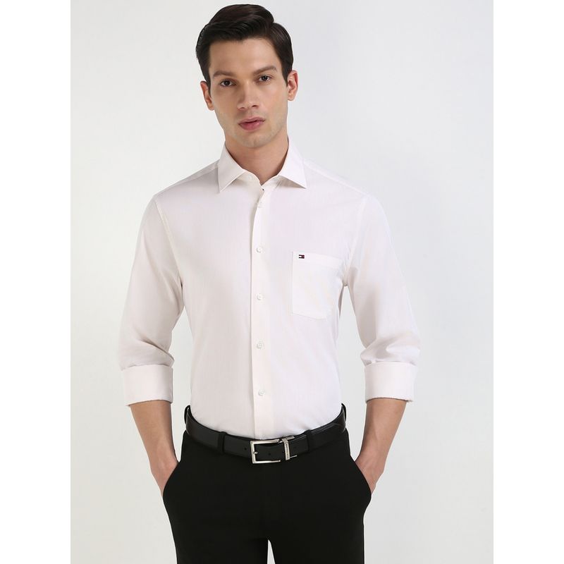 Tommy Hilfiger Solid Regular-Fit Dobby Woven Shirt (38)
