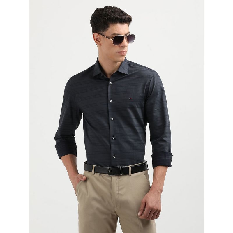 Tommy Hilfiger Striped Slim-Fit Twill Shirt (40)