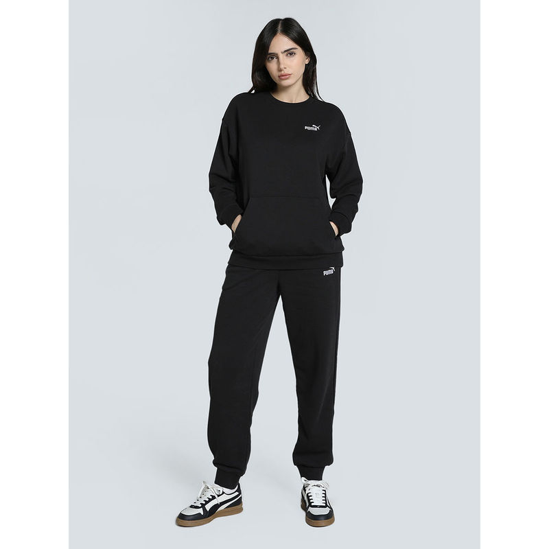 Puma Relaxed Cl Women Black Tracksuit (Set of 2) (XS)