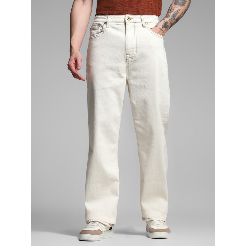 Jack & Jones Beige Loose Fit Jeans (38)