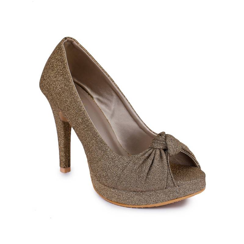 VALIOSAA Solid Metallic Peep Toes (EURO 35) (EURO 35)