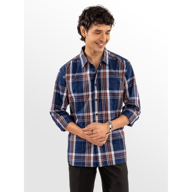 Eszett Men Multi Color Cotton Checks Casual Shirt (S)
