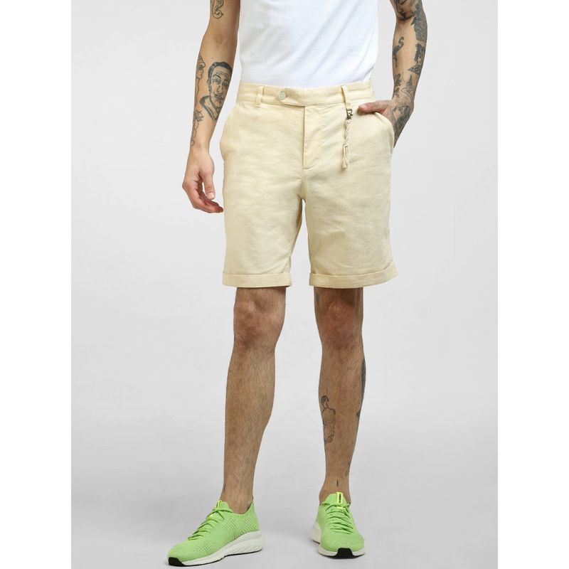 Jack & Jones Yellow Linen Shorts (L)