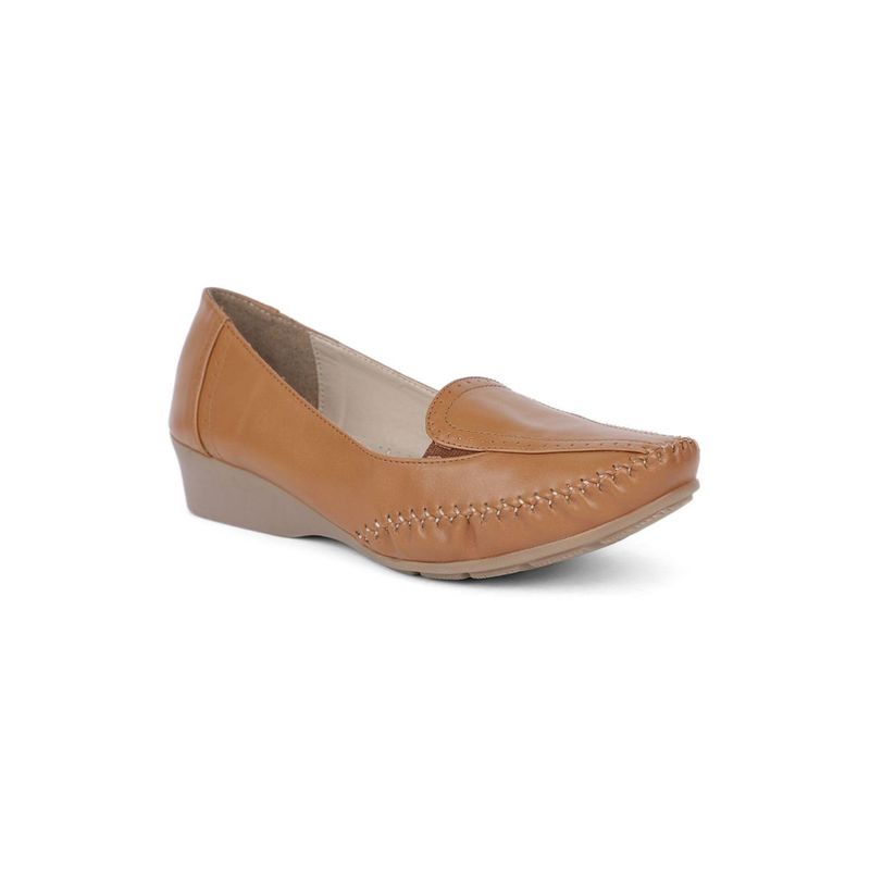 Bata Solid/Plain Brown Ballerinas (UK 6)