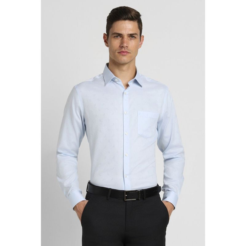 Peter England Men Blue Slim Fit Formal Full Sleeves Formal Shirt (44)