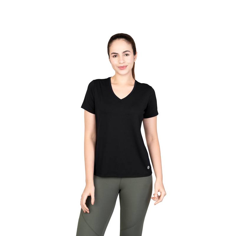 ENABL LIFE Energize V-Neck Black T-Shirt (XS)