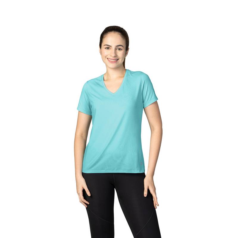 ENABL LIFE Energize V-Neck Blue T-Shirt (XS)