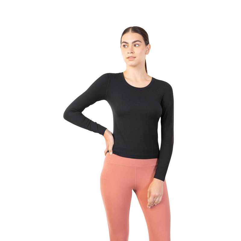 ENABL LIFE EnCloud Long Sleeve Fitted Black T-Shirt (XS)