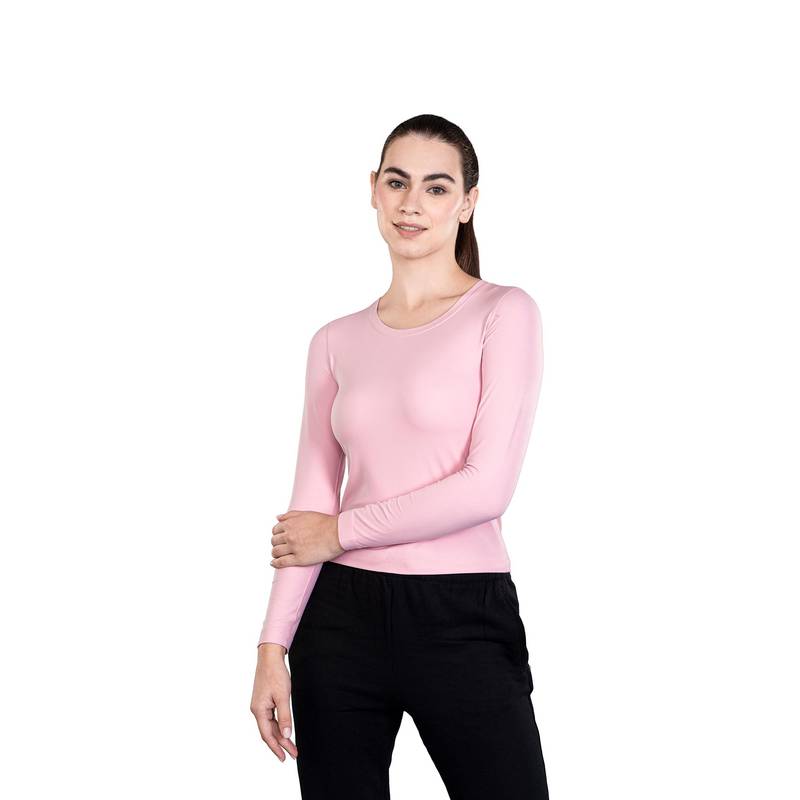 ENABL LIFE EnCloud Long Sleeve Fitted Mauve T-Shirt (XS)