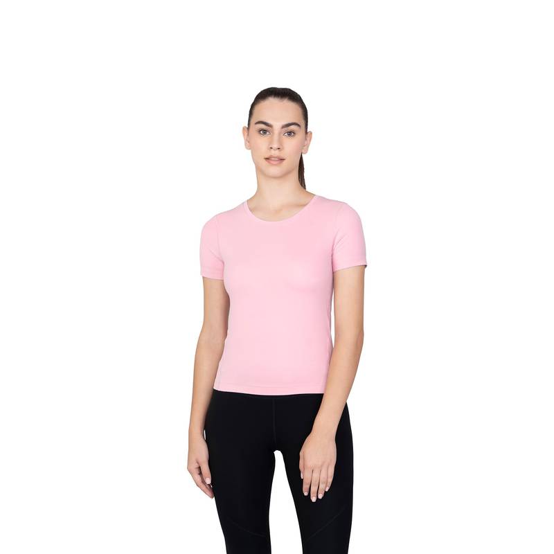 ENABL LIFE EnCloud Short Sleeve Fitted Pink T-Shirt (XS)