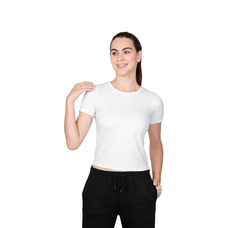 ENABL LIFE EnCloud Short Sleeve Fitted White T-Shirt (XS)