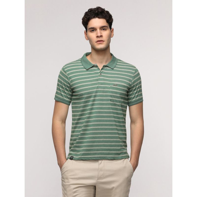 Crocodile Slim Fit Light Green Polo T-Shirt (2XL)