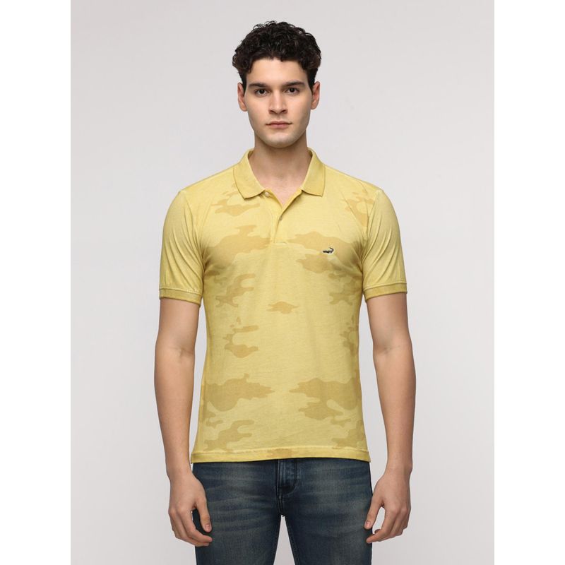 Crocodile Garment Golden Yellow Slim Polo T-Shirt (2XL)