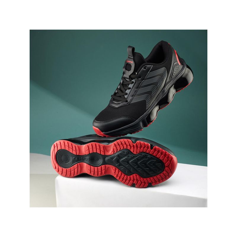 Campus Rage Black Mens Running Shoes (UK 8)