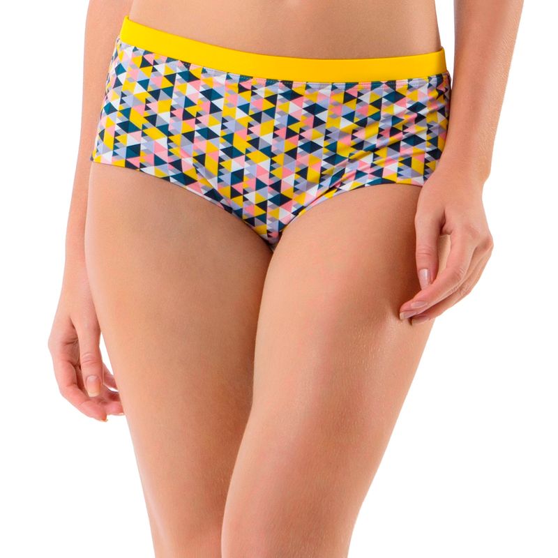 Amante Yellow Printed Swimwear Bottom (M)