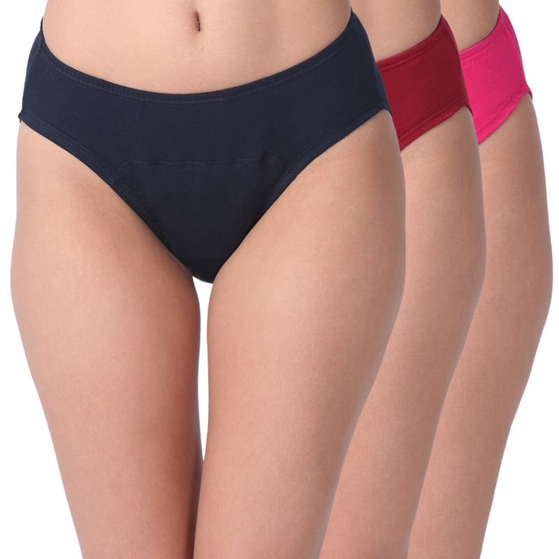 Adira Pack Of 3 Period Hipsters - Multi-Color (XXL)