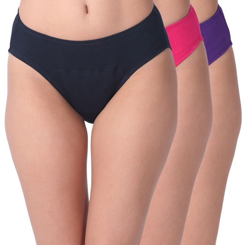 Adira Pack Of 3 Period Hipsters - Multi-Color (XL)