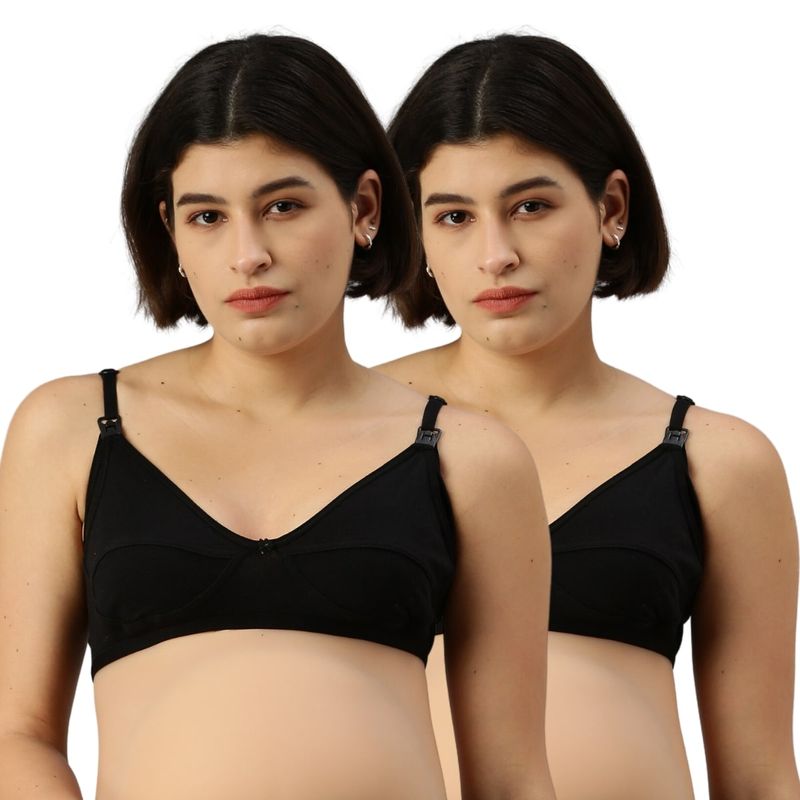 Morph Maternity Pack Of 2 Nursing Bras - Black (32B)