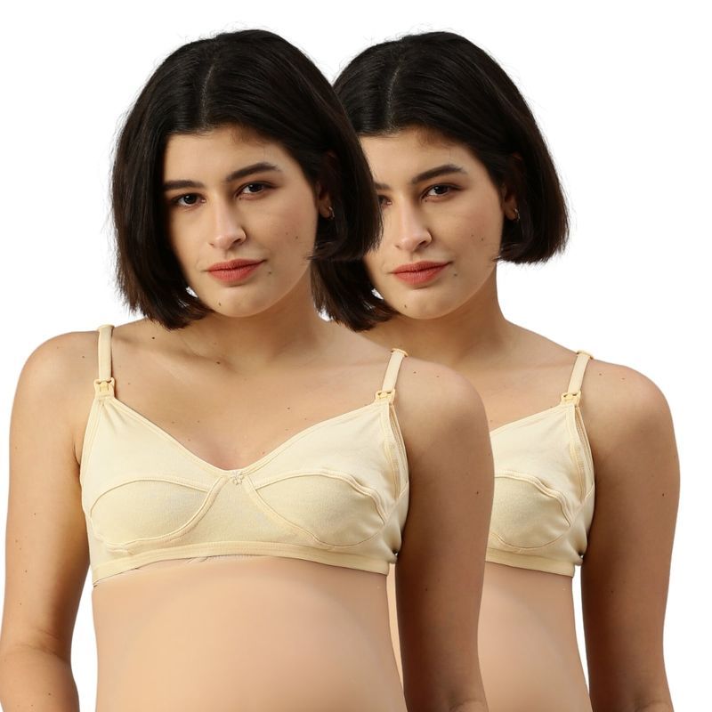 Morph Maternity Pack Of 2 Nursing Bras - Nude (32B)