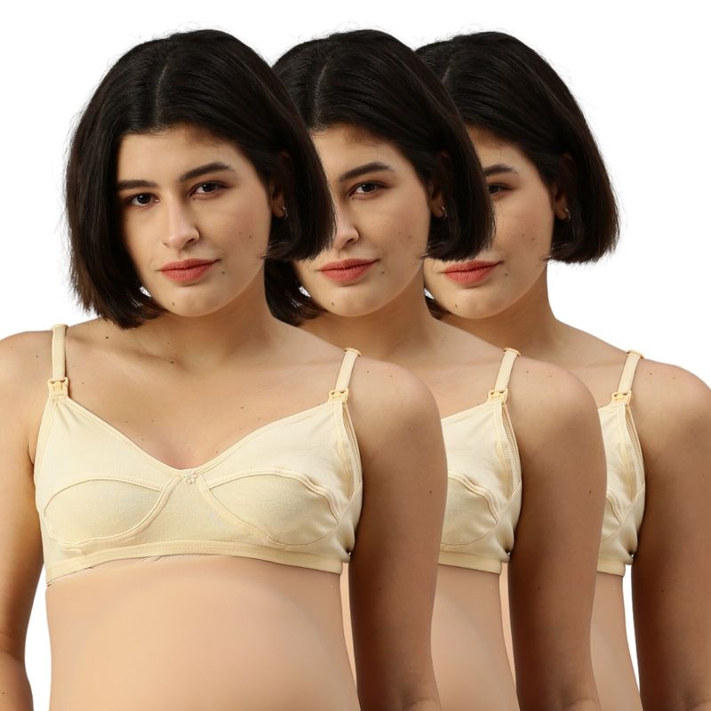 Morph Maternity Pack Of 3 Nursing Bras - Nude (32B)