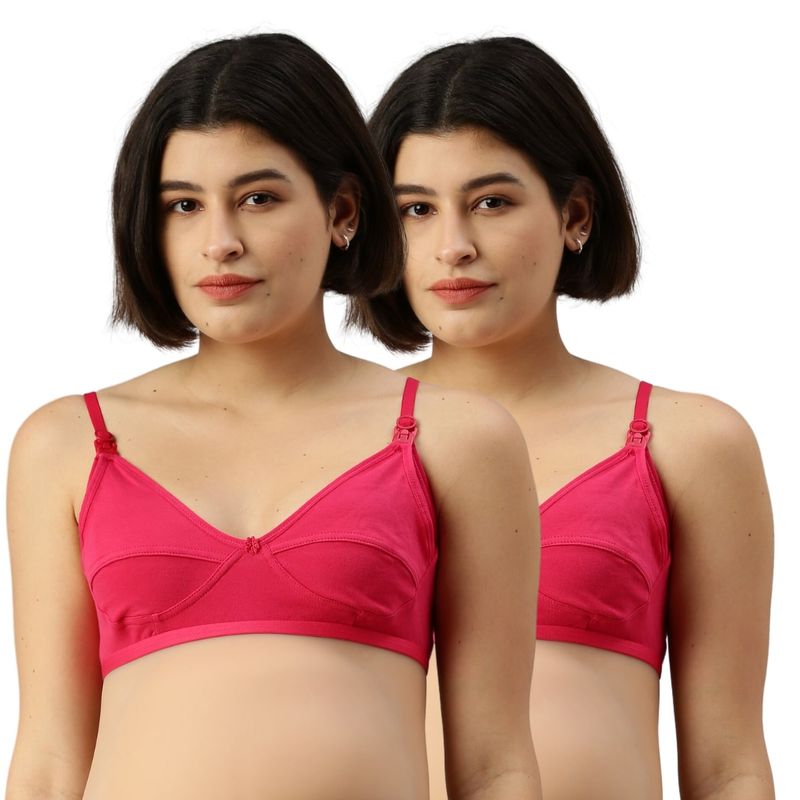 Morph Maternity Pack of 2 Nursing Bras - Dark Pink (32B)