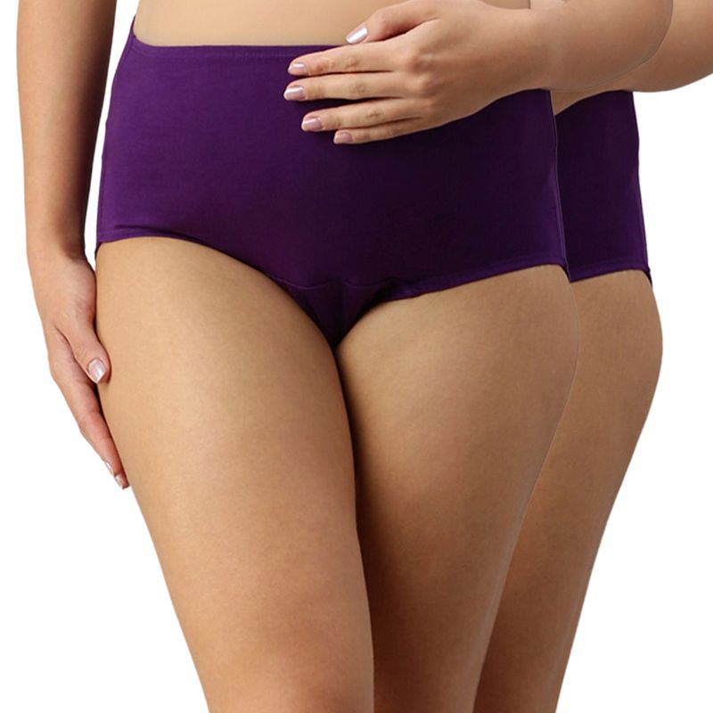 Morph Maternity Pack Of 2 Maternity Hygiene Panties - Purple (M)