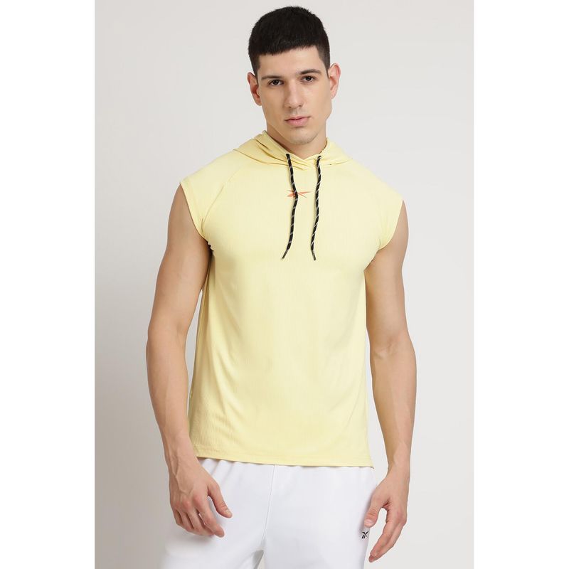 Reebok Yellow Polyester Blend Typography Tank (XS)