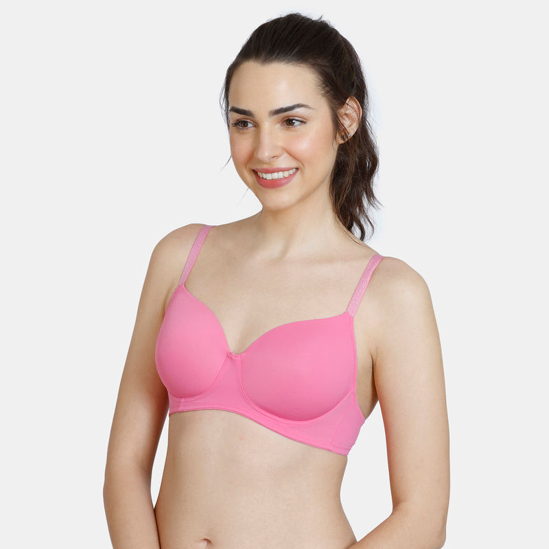 Buy Zivame Glitter Straps Padded Non Wired 3/4th Coverage T-Shirt Bra -  Ibis Rose Online