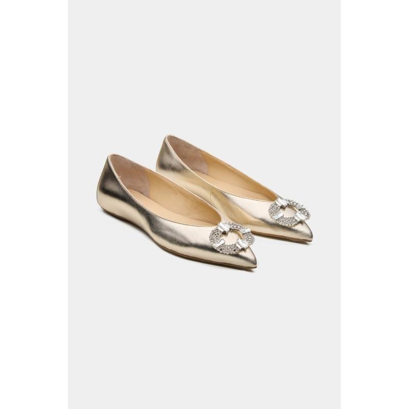 Oroh Women Gold Catania Ballerina (EURO 36)