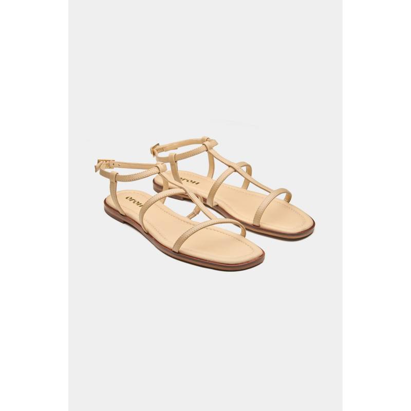 Oroh Women Beige Taranto Sandals (EURO 36)