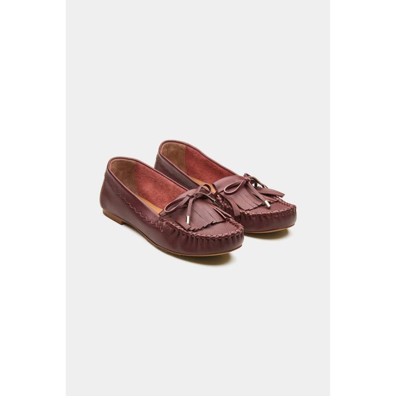 Oroh Women Maroon Northampton Moccasins (EURO 36)