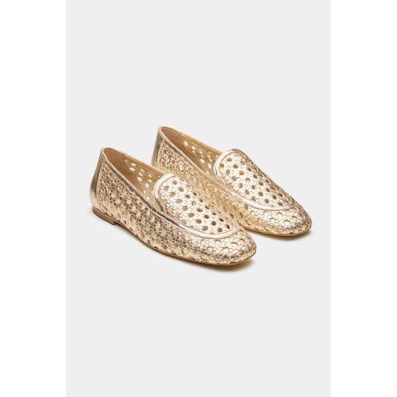 Oroh Women Gold Seren Loafers (EURO 36)