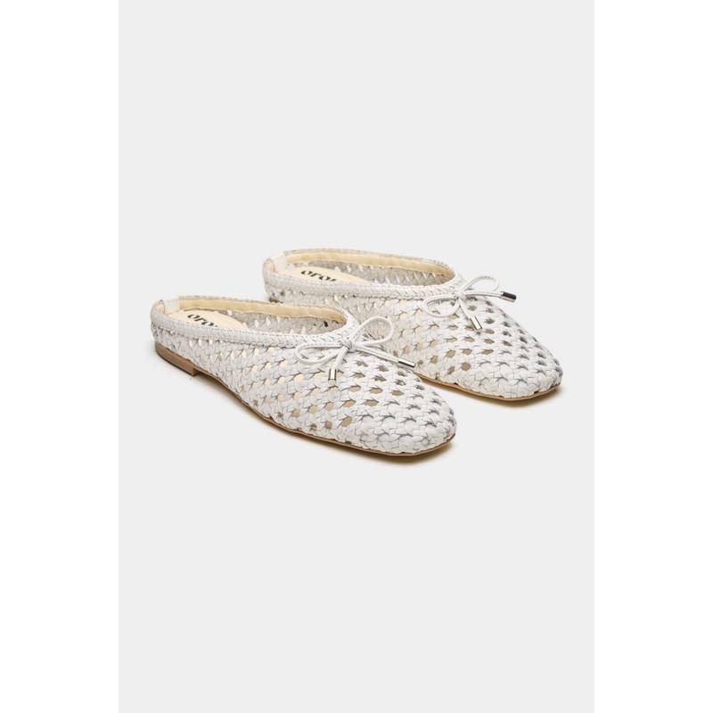 Oroh Women White Elaria Mules (EURO 36)