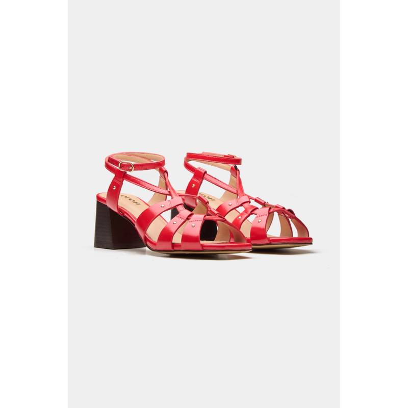 Oroh Women Red Calypso Block Heels (EURO 35)