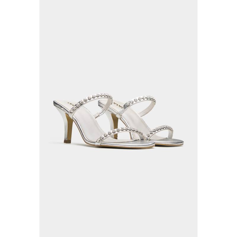 Oroh Women Silver Saiph Stiletto Heels (EURO 36)