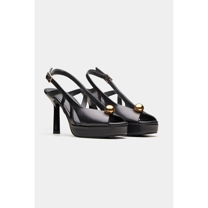 Oroh Women Black Altair Stiletto Heels (EURO 36)